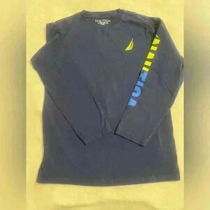 Boys NAUTICA Long sleeve T shirt in Navy Boys size Large 14-16